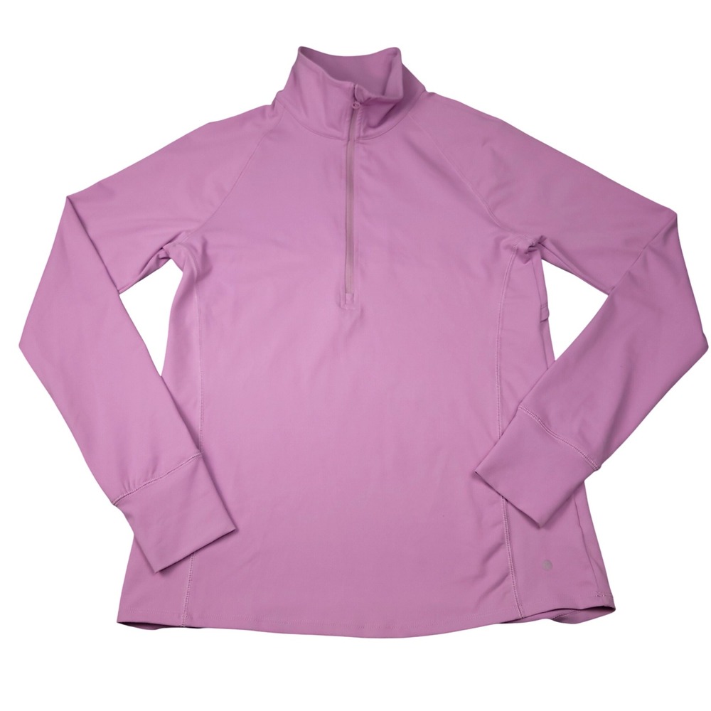 Layer 8 Half Zip Pullover Athletic Top Thumb Holes Quick Dry Running Yoga Medium